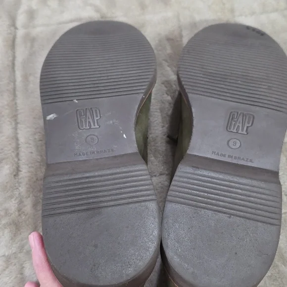 Gap Men's? Suede Leather Casual Dress Shoes Olive Green Laces Sz 9 EUC READ - Picture 8 of 10